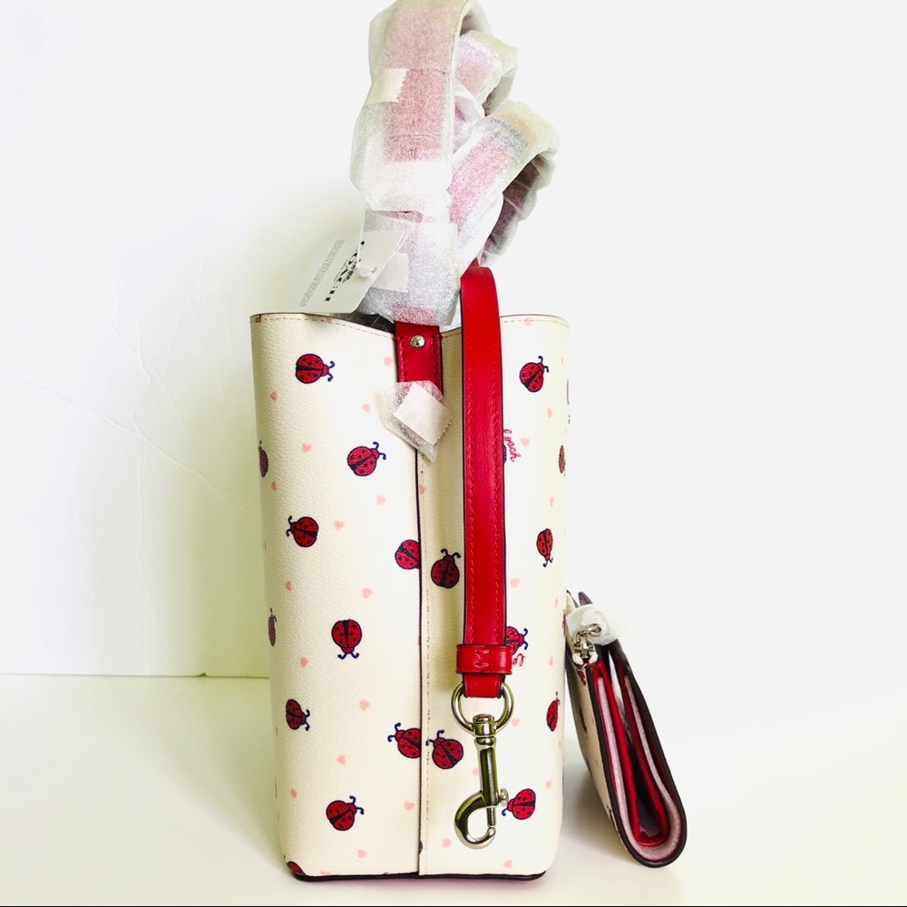 Coach Town Bucket Bag Ladybug Purse Wallet Set - Picture 3 of 10